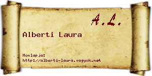 Alberti Laura névjegykártya